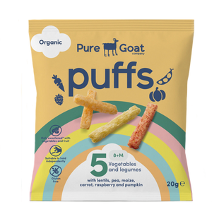 Хлібці &laquo;5 овочів та бобових&raquo; Pure Goat Company від 8 місяців 20г 005 фото